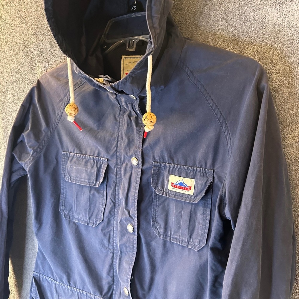 Penfield Womens XS Full Zip Utility Strength Lightweight Navy Blue Hooded Jacket - Picture 14 of 16